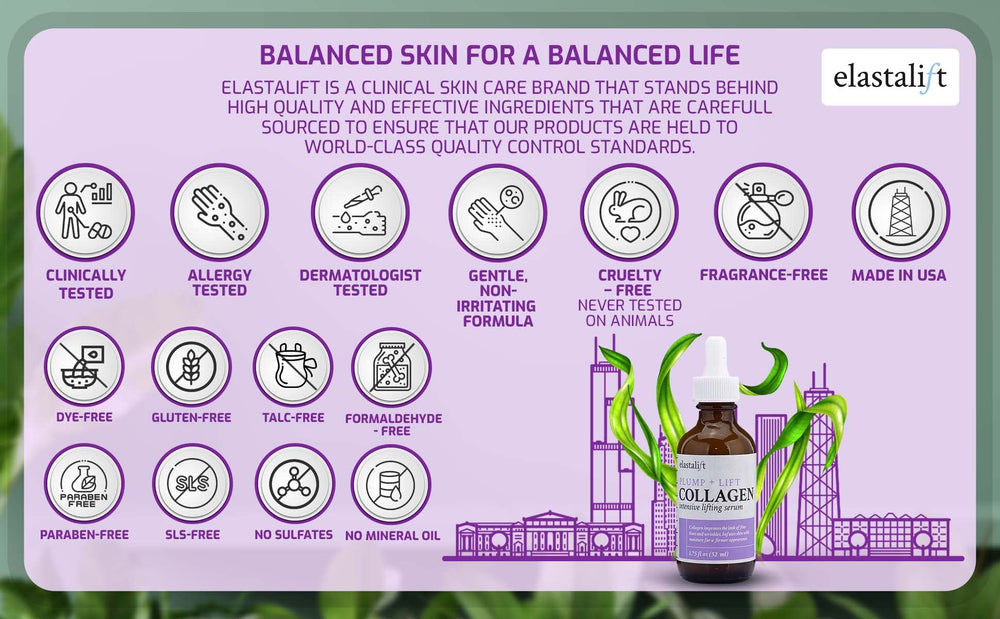 Elastalift algae extract focus implies brightening and tone improvement