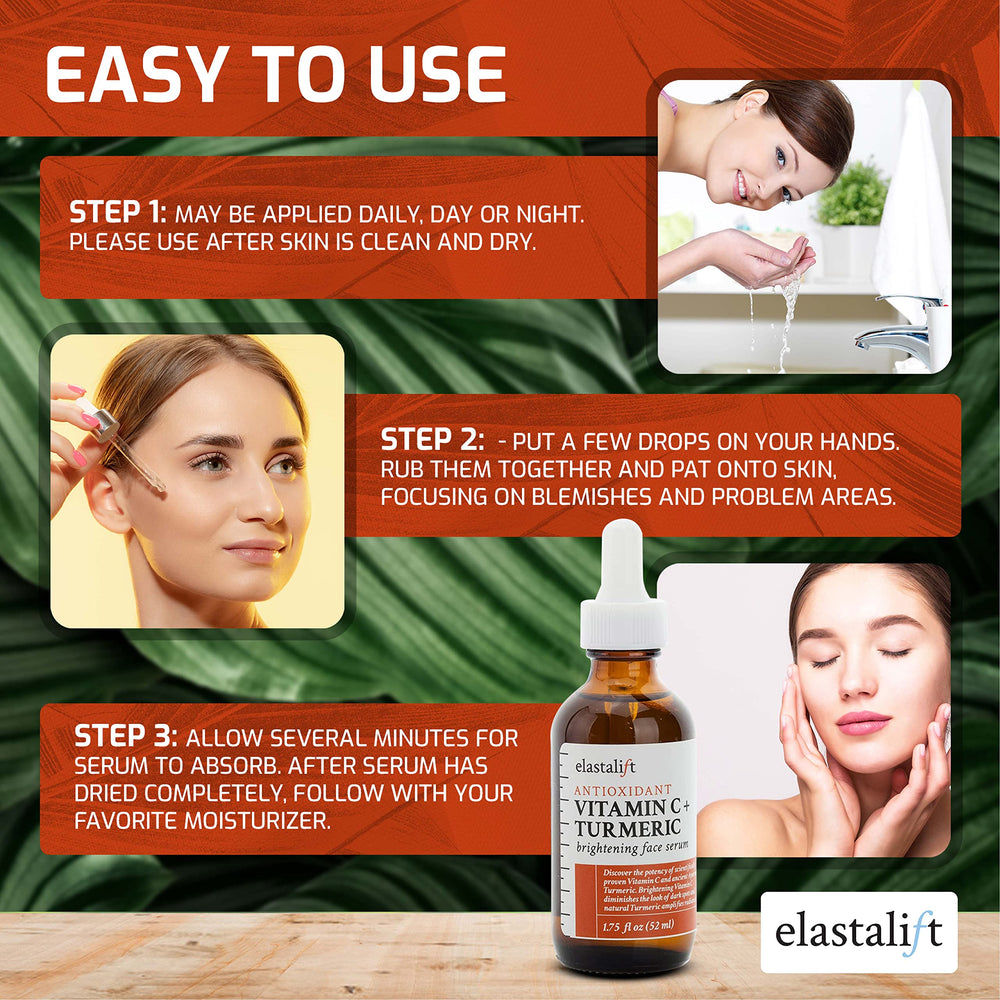 Elastalift serum close-up reveals glow and even skin tone.