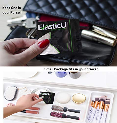 ElasticU easy on-off hair elastics simplify daily styling.