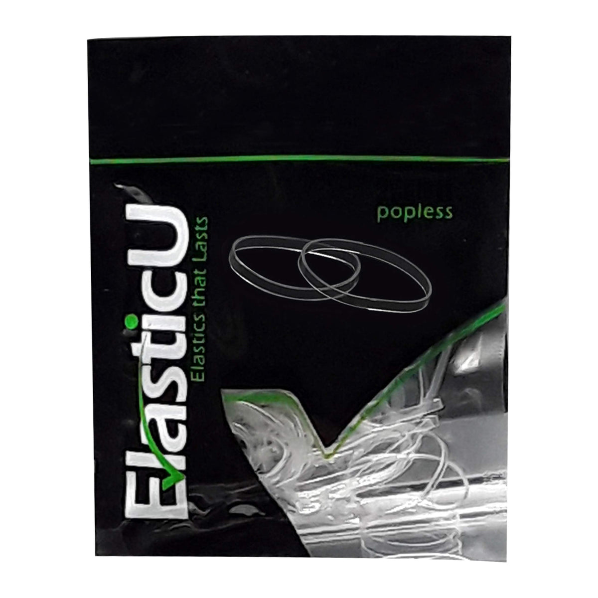 ElasticU hair elastics strong clear pony-tail offer secure hold.