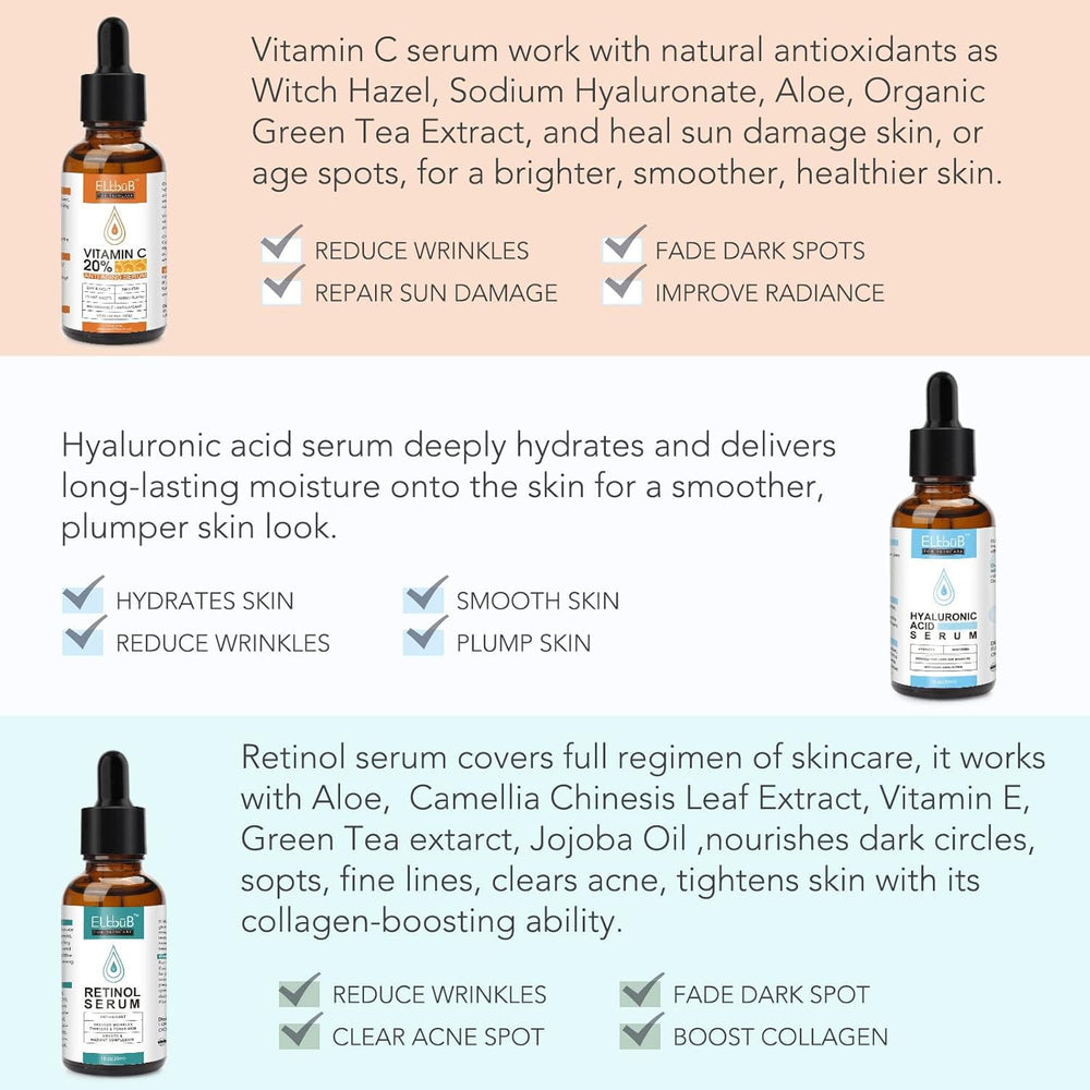 ELBBUB morning routine setup with serums for daily hydration