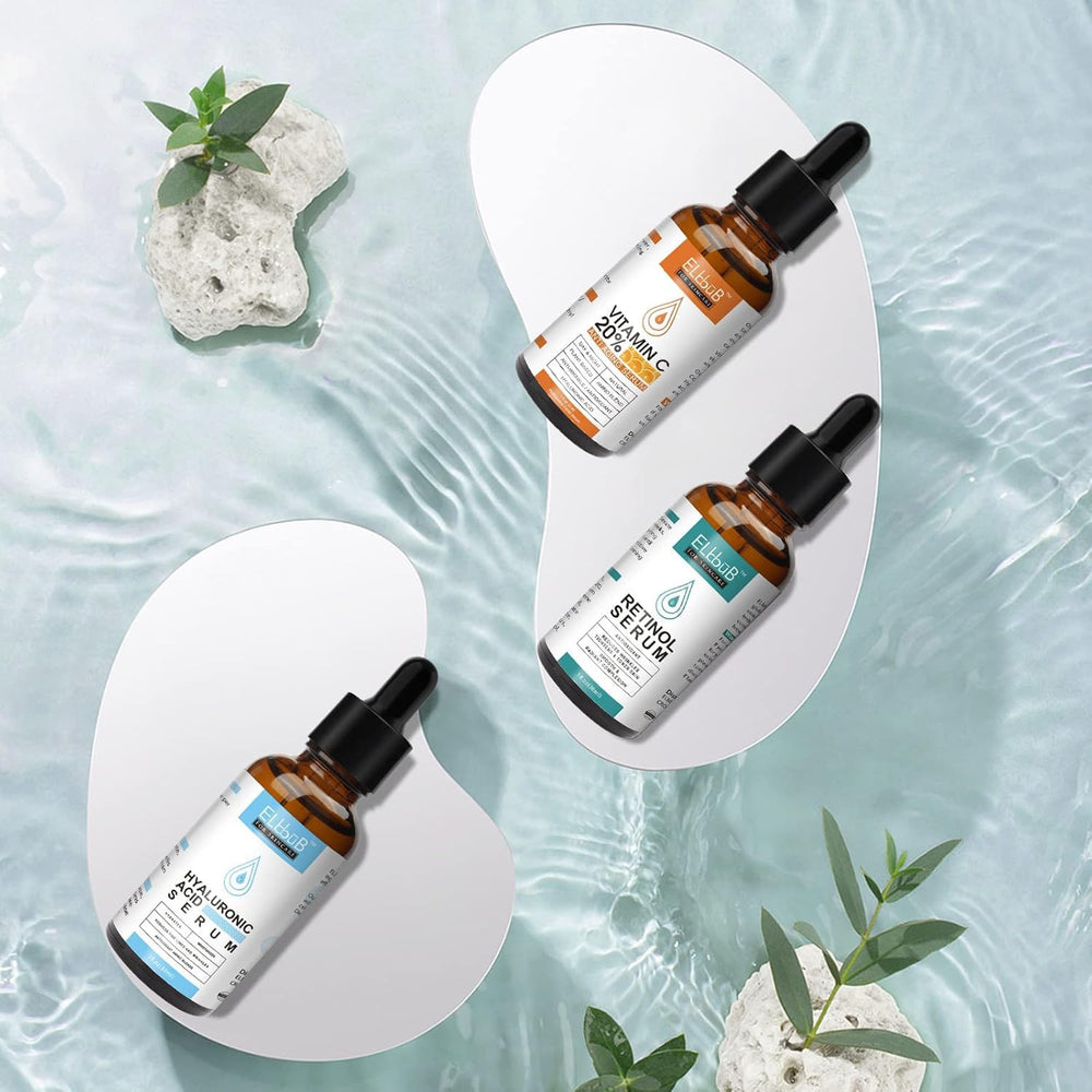 ELBBUB Retinol serum bottle supports renewal for smoother texture