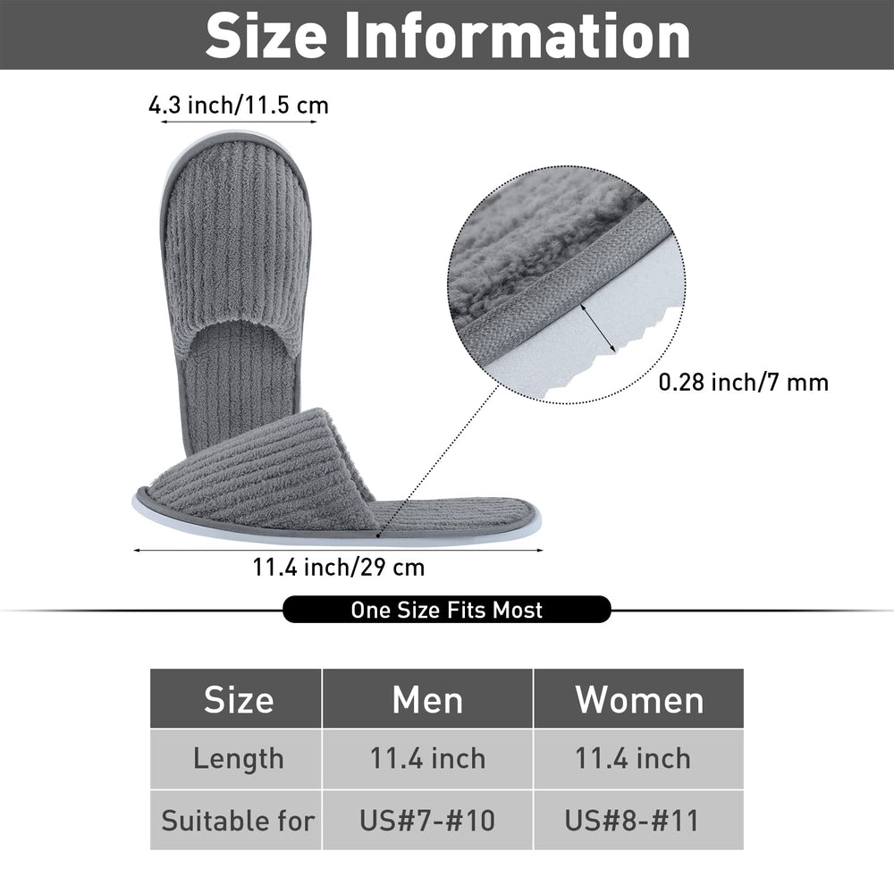 Elcoho closed-toe design slippers for secure, snug home wear.