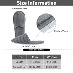 Elcoho closed-toe design slippers for secure, snug home wear.