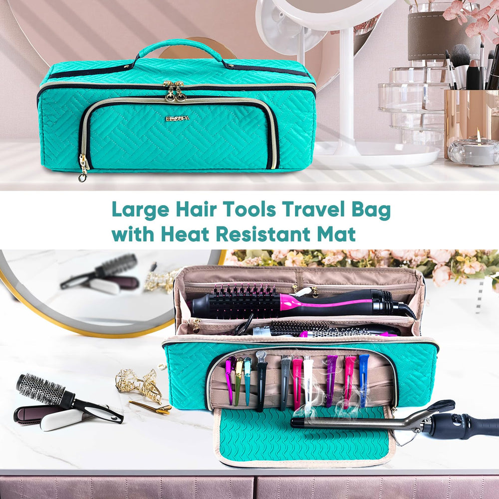ELCUPA large travel bag durable metal zippers ensure smooth closures.