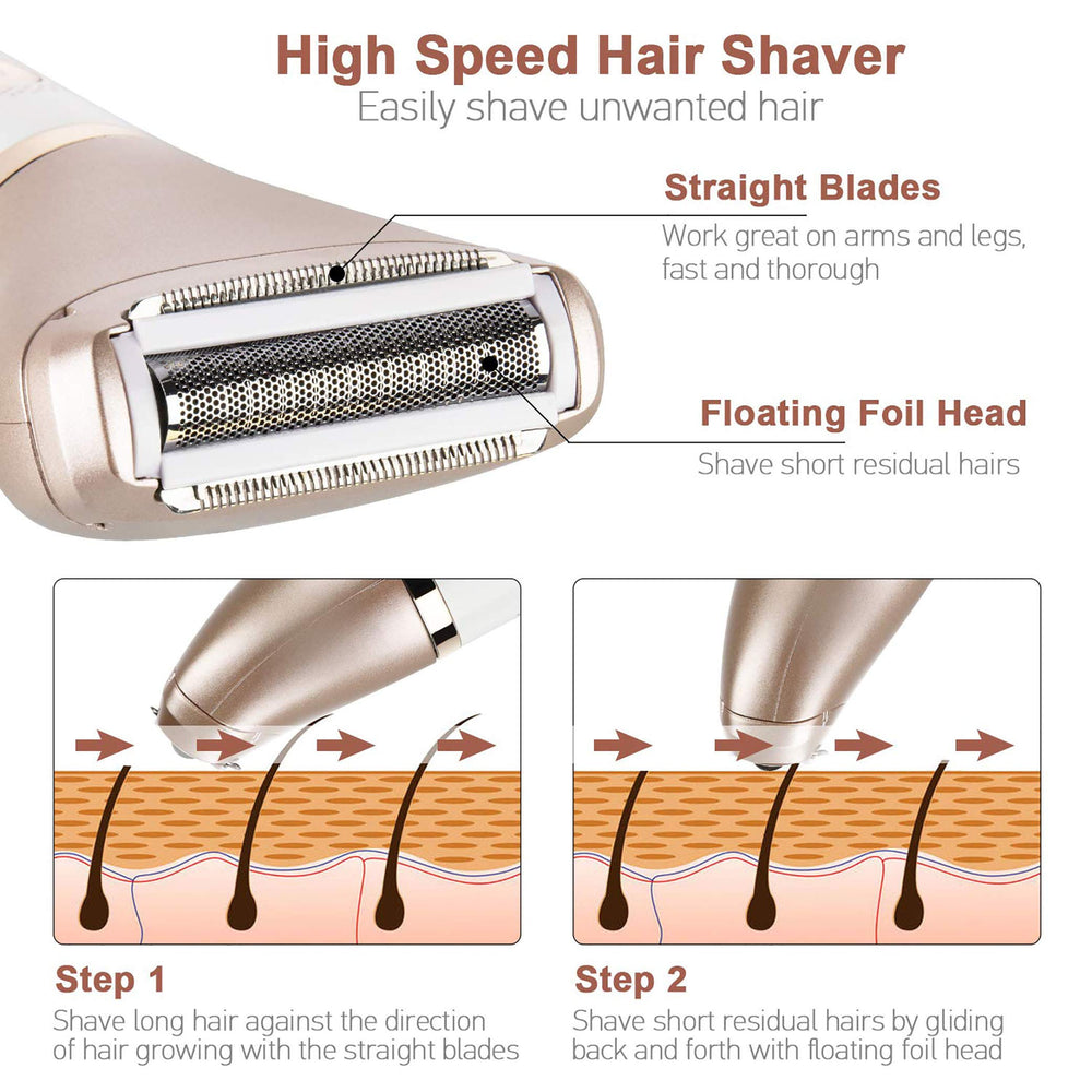 ElectriBrite bikini-trimmer head for precise bikini-area grooming