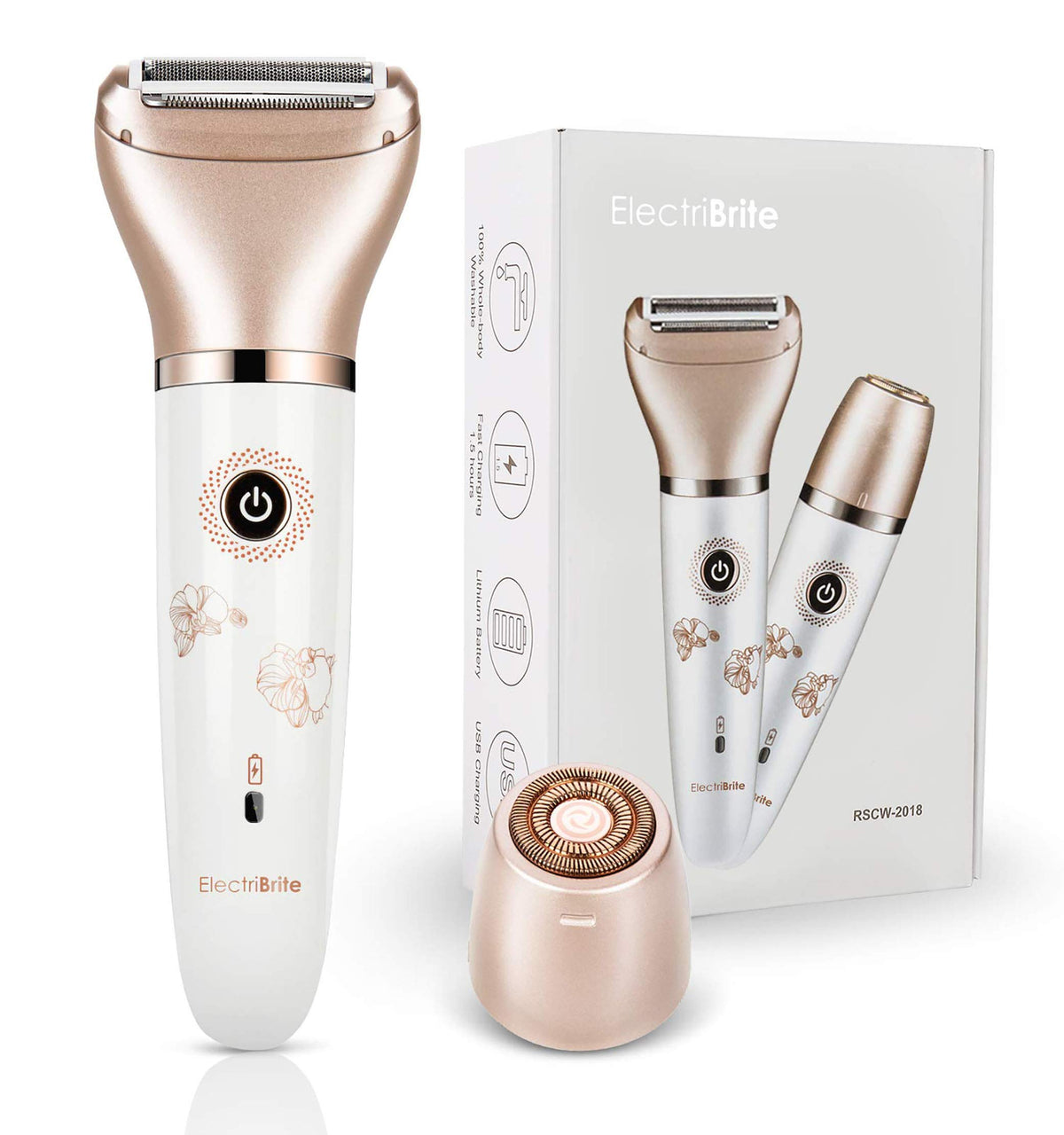 ElectriBrite electric razor for women face with close shave and gentle precision