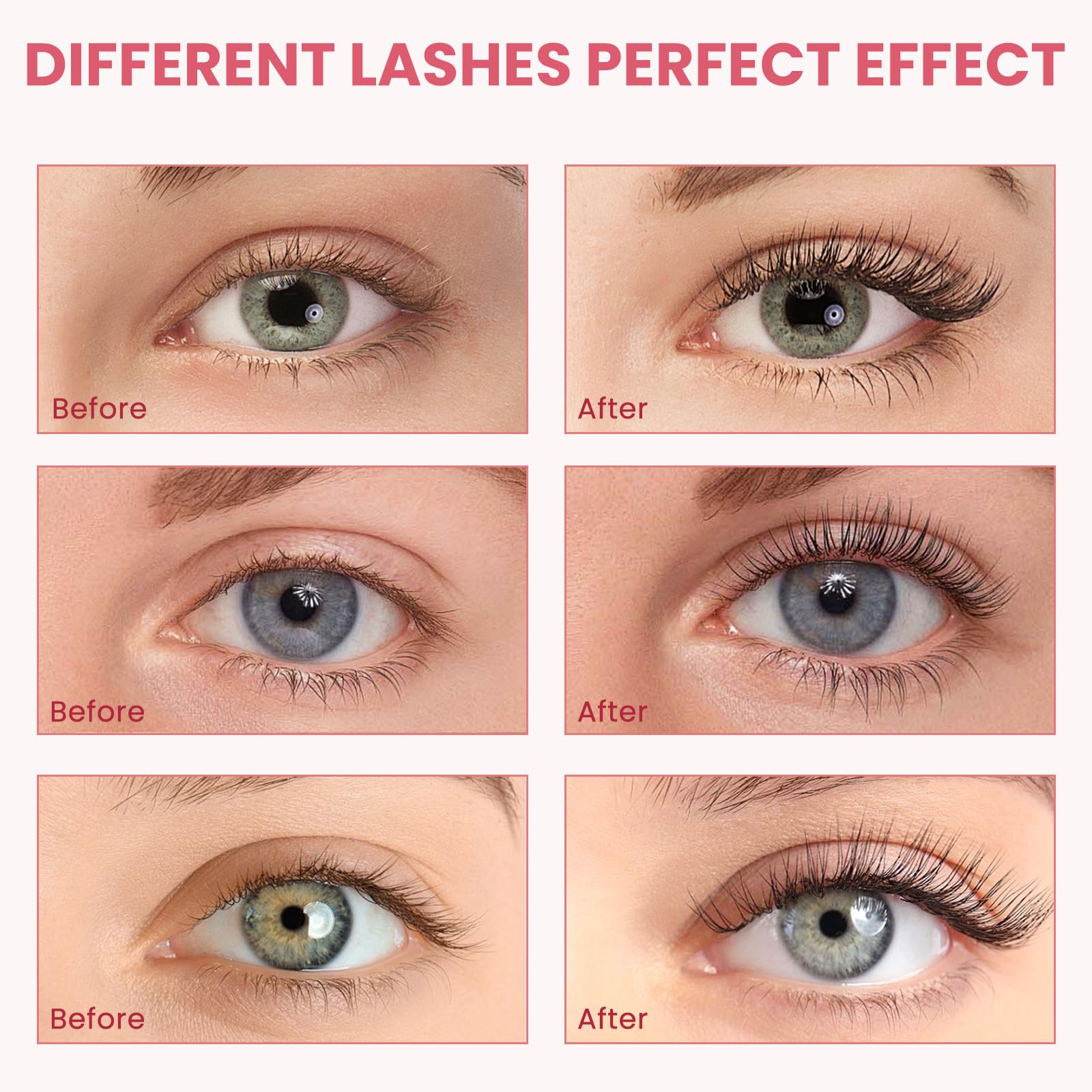 Electric heated eyelash curler portable design for on-the-go styling.
