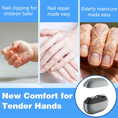 Electric Nail Clippers for Seniors in dark gray offering a comfortable, secure grip