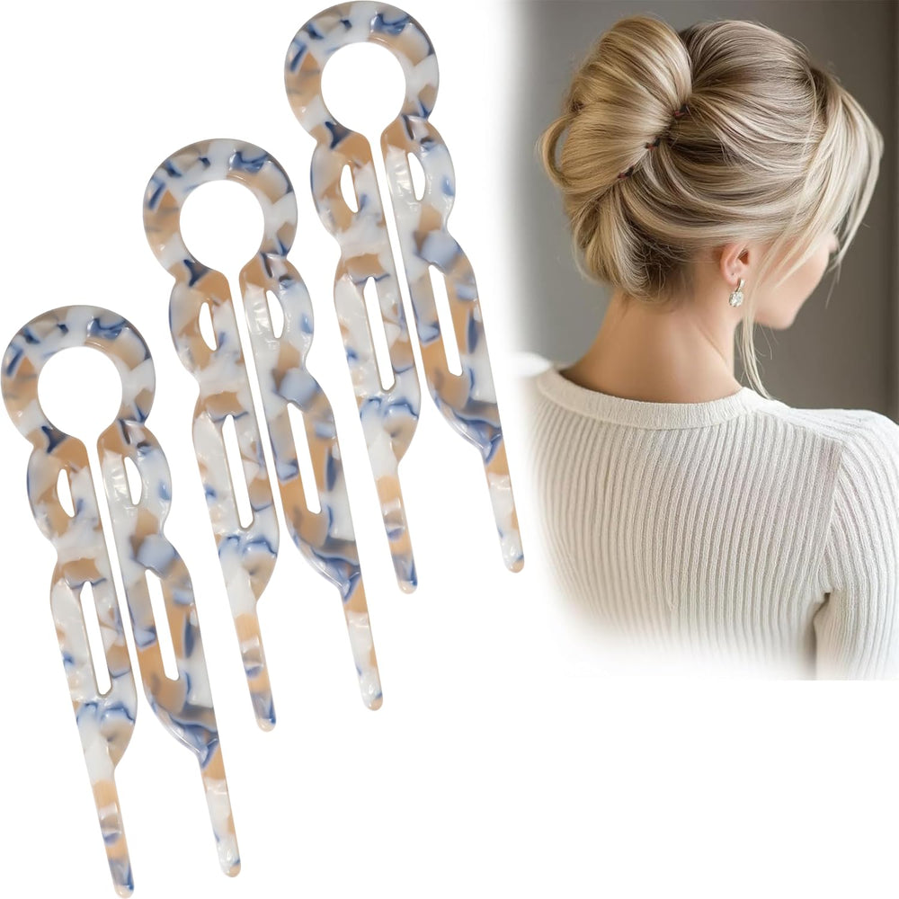 Elefutura Prestige French Hair Pin with curved pins for secure, slip-free styling.