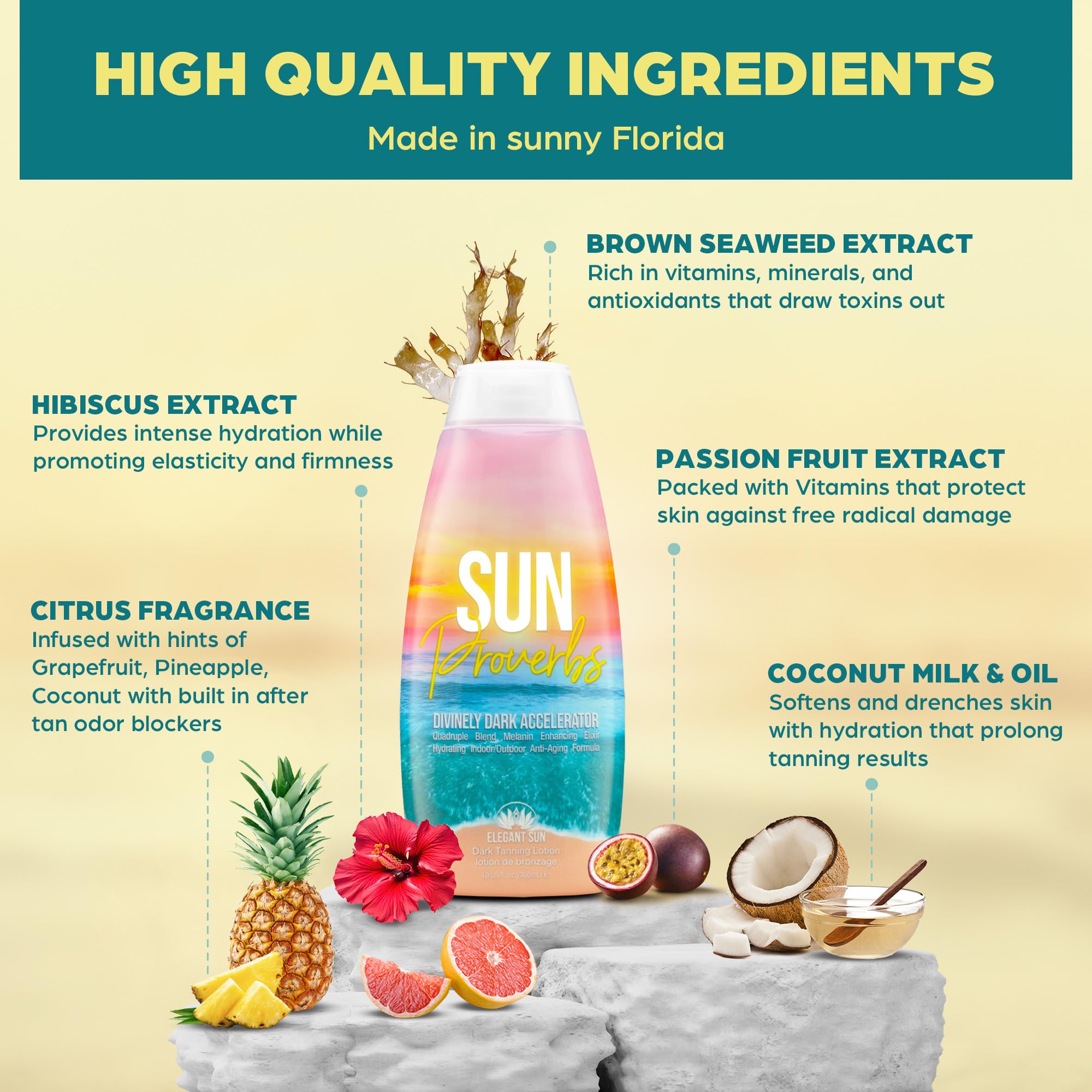 Elegant Sun Sun Proverbs outdoor tanning setup with a portable glow