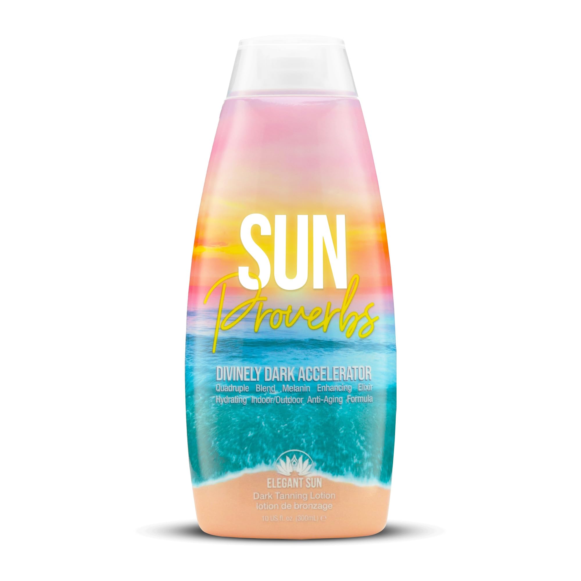 Elegant Sun Sun Proverbs swatch shows bronzer-free formula for natural-looking tan