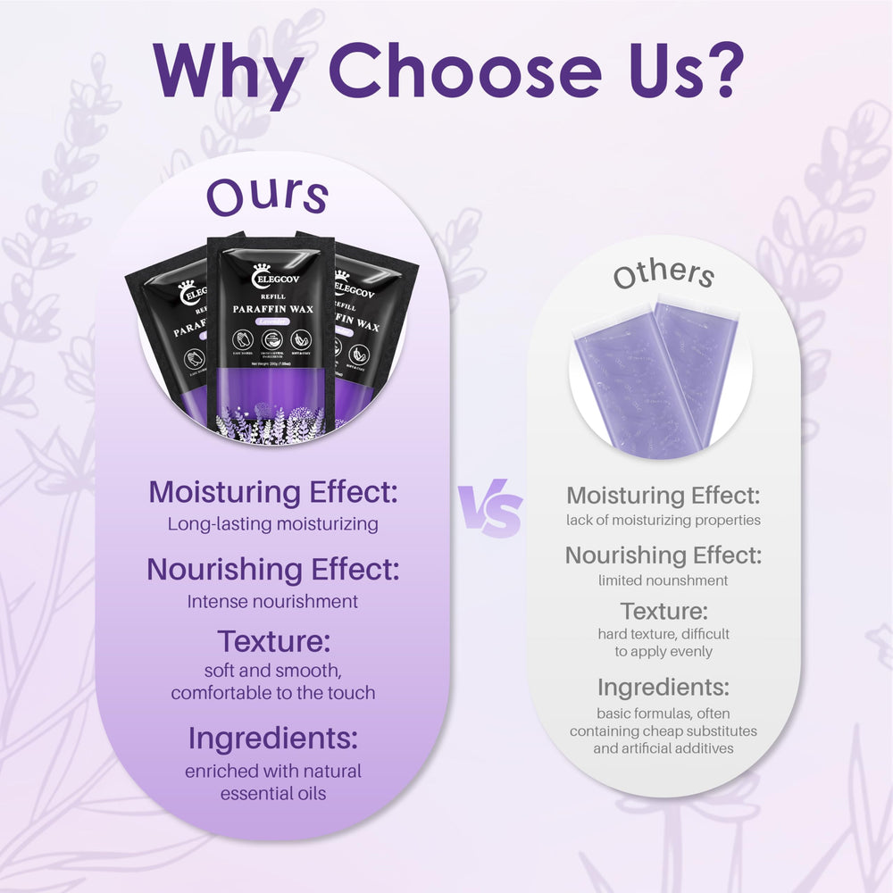 Home spa scene featuring ELEGCOV lavender treatment delivering deep moisturization.