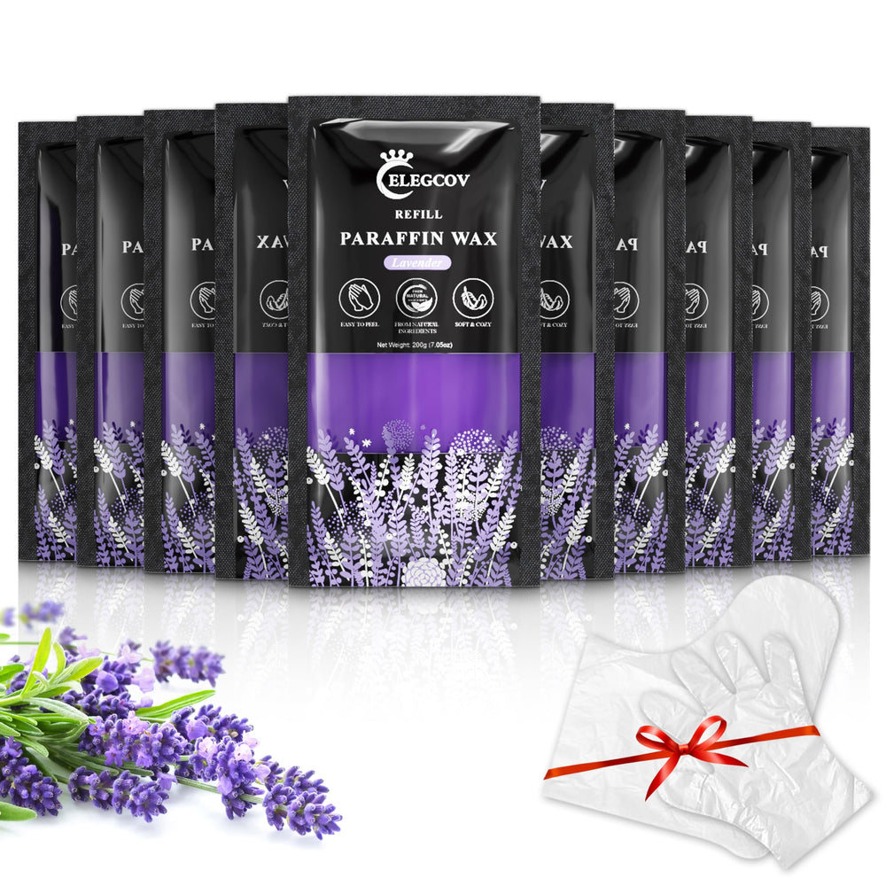Lavender warmth from ELEGCOV wax supports relaxation and mild muscle relief during treatments.