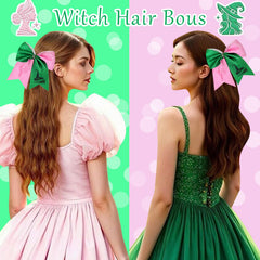 Eleilians friendship hair clip pink-green bow adds playful gift-ready flair
