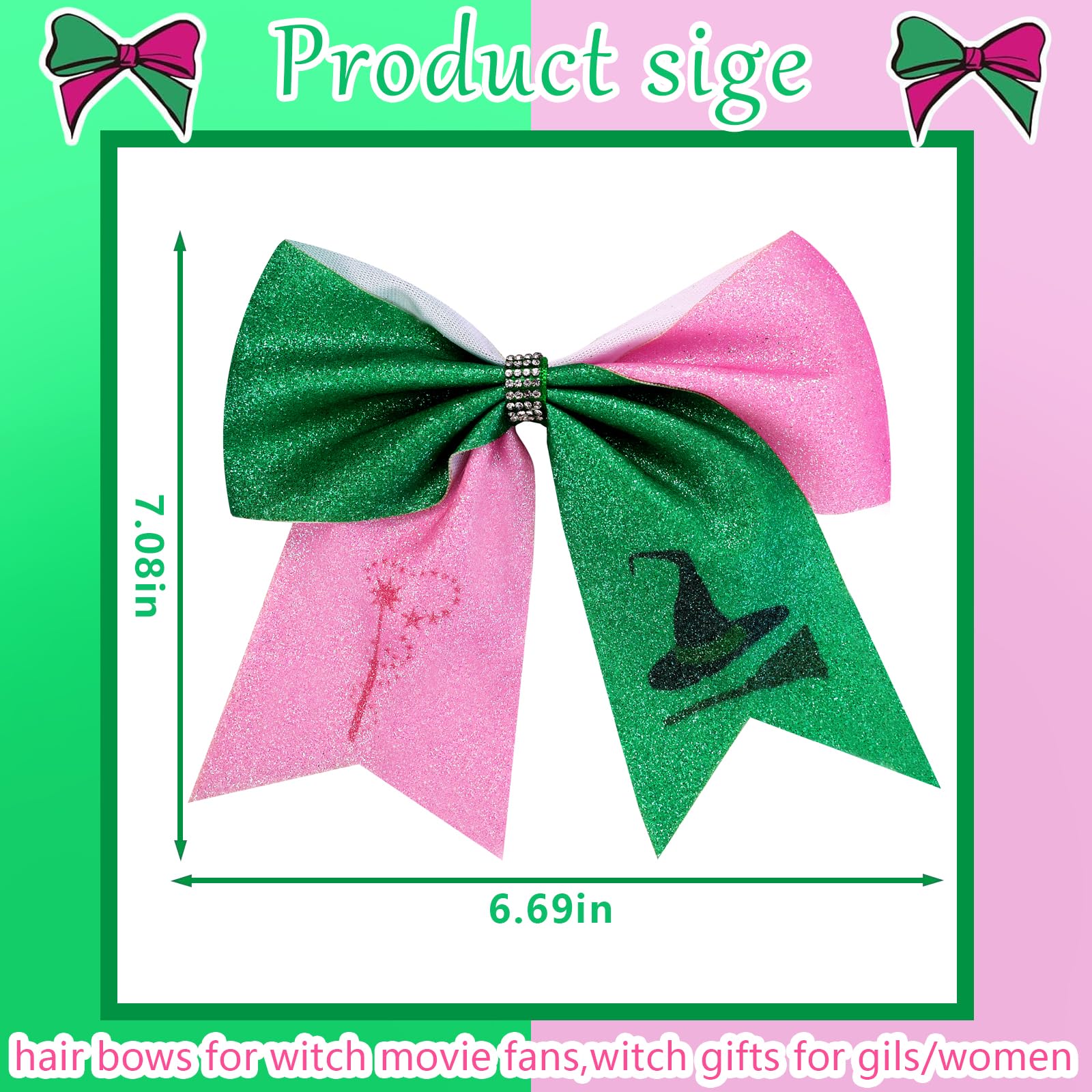 Eleilians shiny bow hair accessory matching movie or party outfits