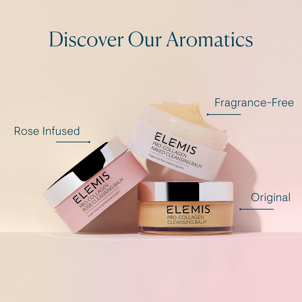 Elemis balm swirl on skin shows transformation from balm to oil for makeup removal