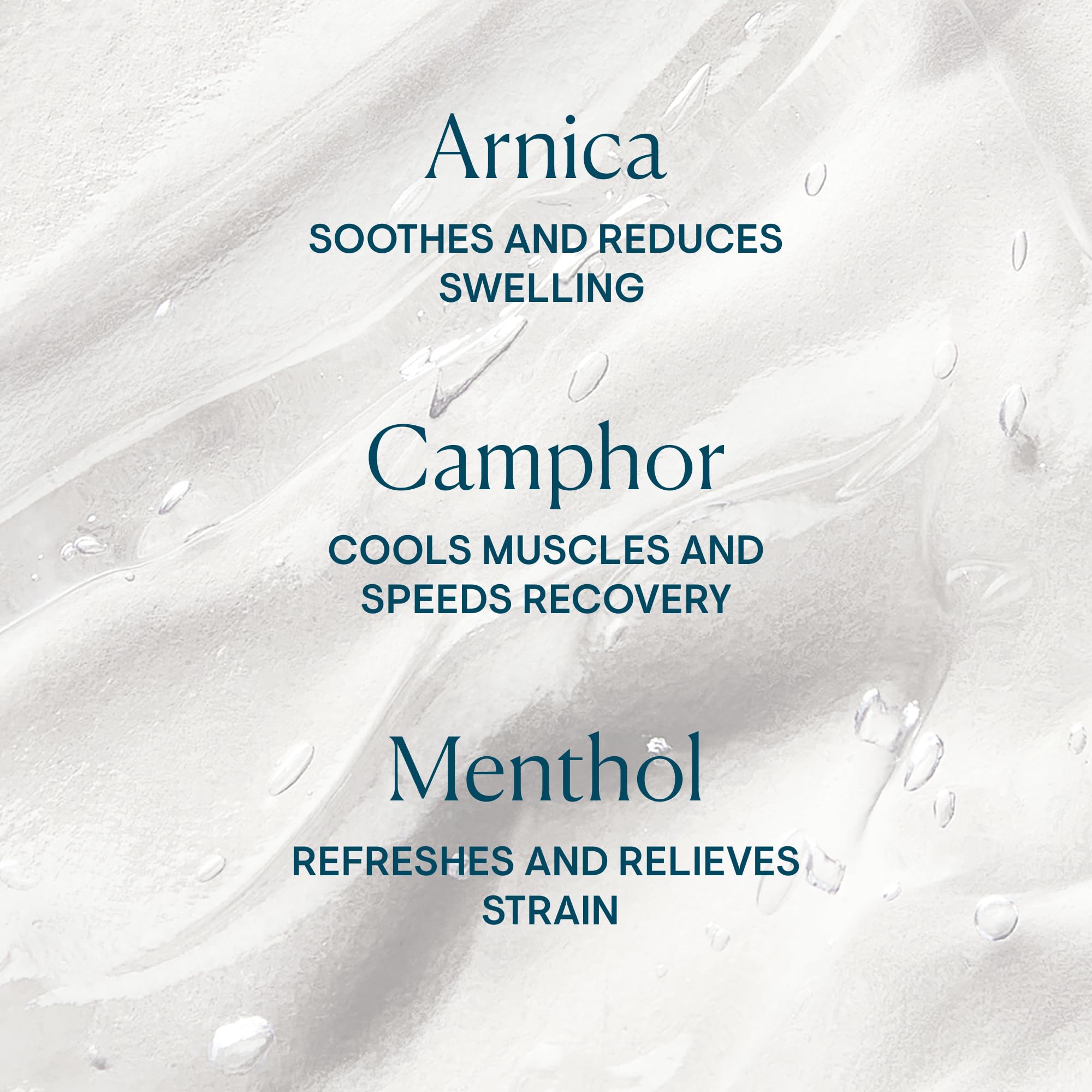 ELEMIS cooling sensation on leg muscles shows refreshing post-activity relief.