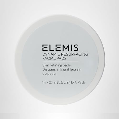 elemis dynamic resurfacing pads before-after panel showing improved brightness and smoothness