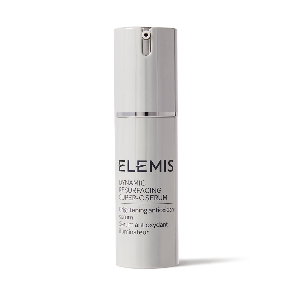 ELEMIS Dynamic Resurfacing Serum bottle shows daily brightening and antioxidant protection