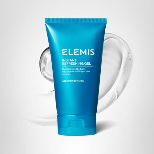 ELEMIS easy-to-use cooling gel on legs after activity revives tired muscles.