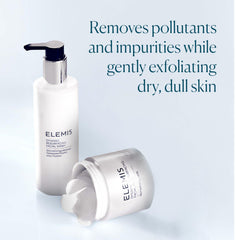 ELEMIS Exfoliating Facial Pads tube emphasizing gentle resurfacing to refine texture.