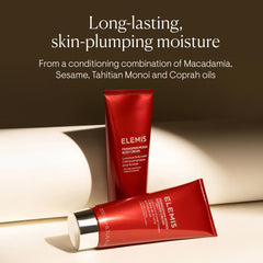 Elemis Frangipani Monoi Body Cream application shows smooth, silky skin.
