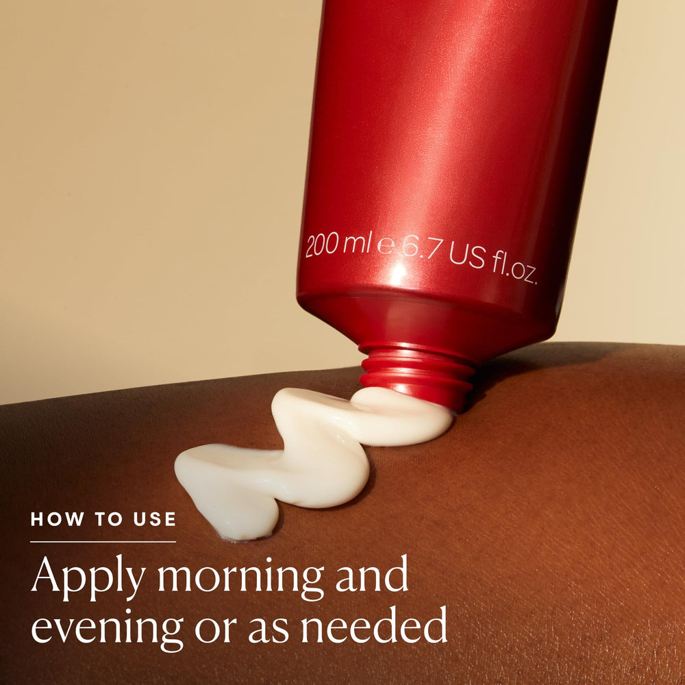 Elemis Frangipani Monoi Body Cream on skin demonstrates soft, nourished results.