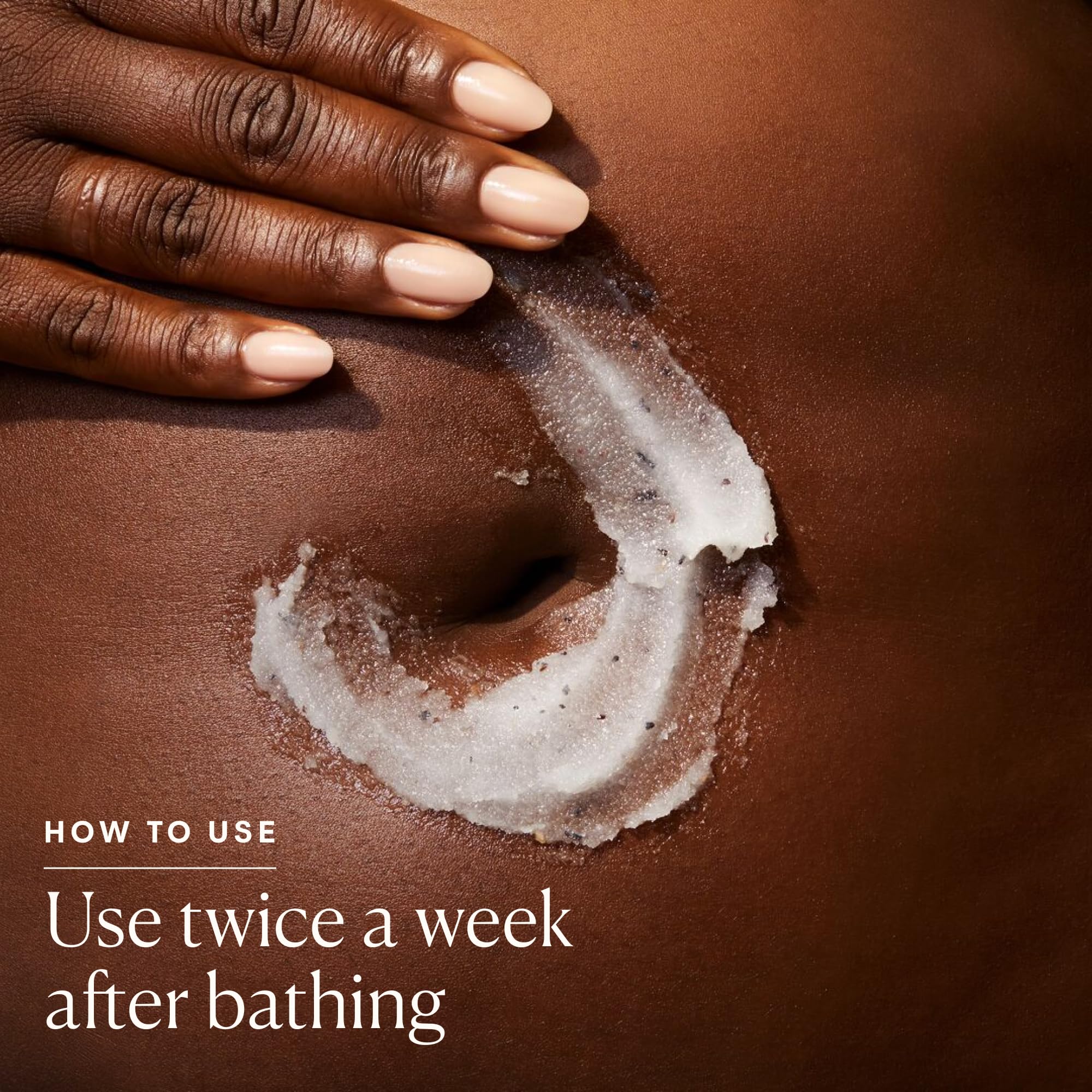 Elemis Frangipani Monoi Salt Glow spa-at-home ritual demonstration applying scrub.