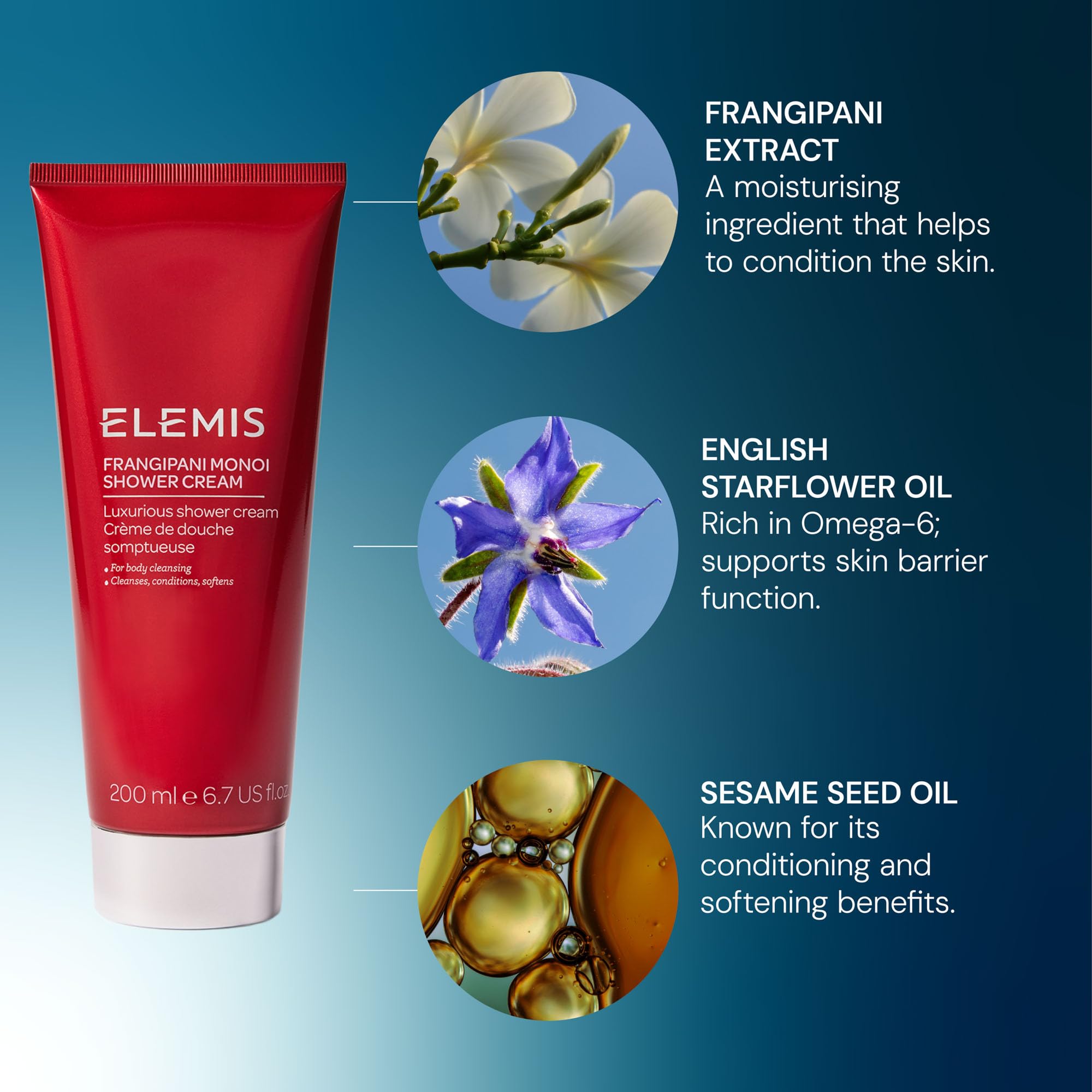 Elemis Frangipani Monoi used as moisturizing shaving cream for conditioning glide.