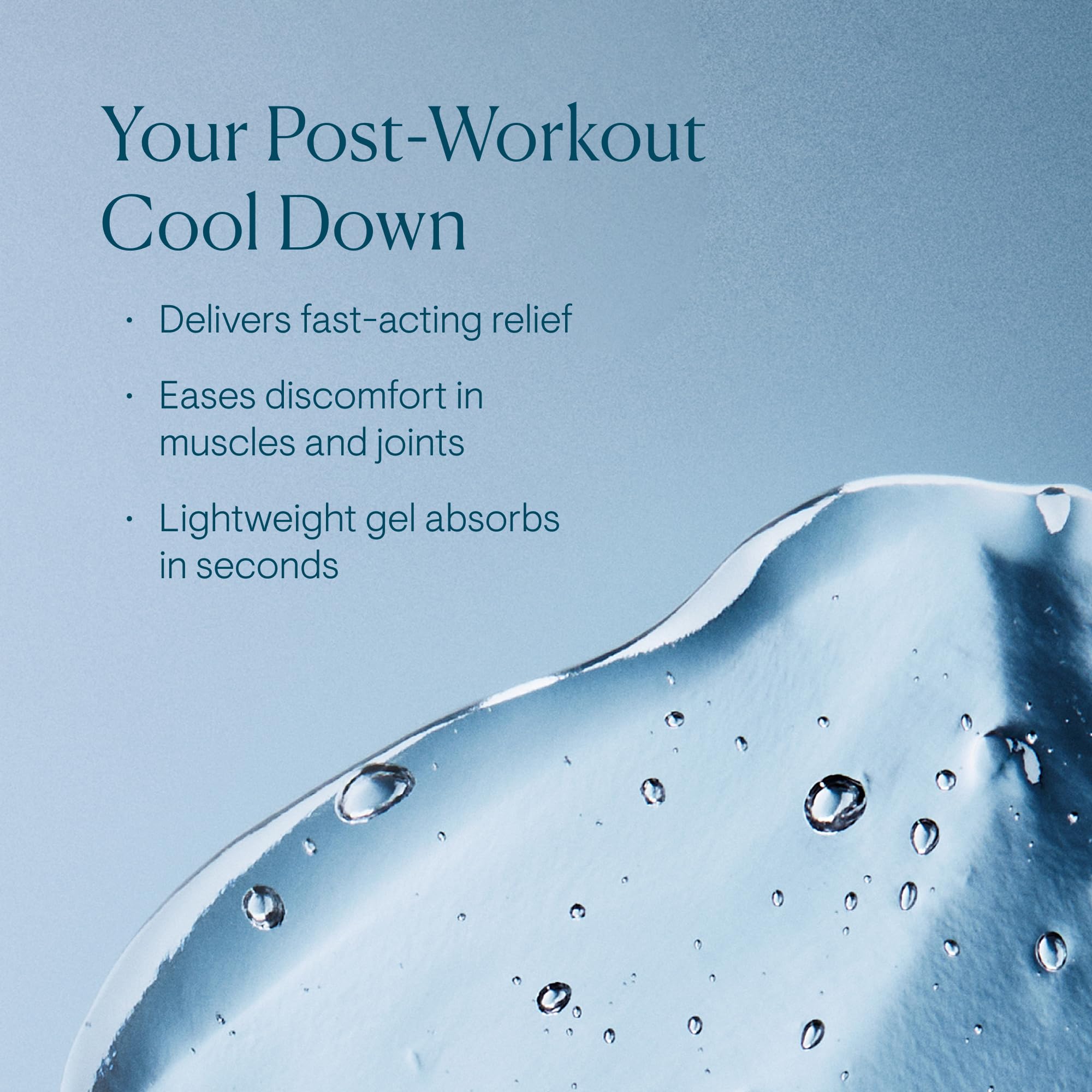 ELEMIS Instant Refreshing Gel neck and shoulder application demonstrates cooling to ease tension.