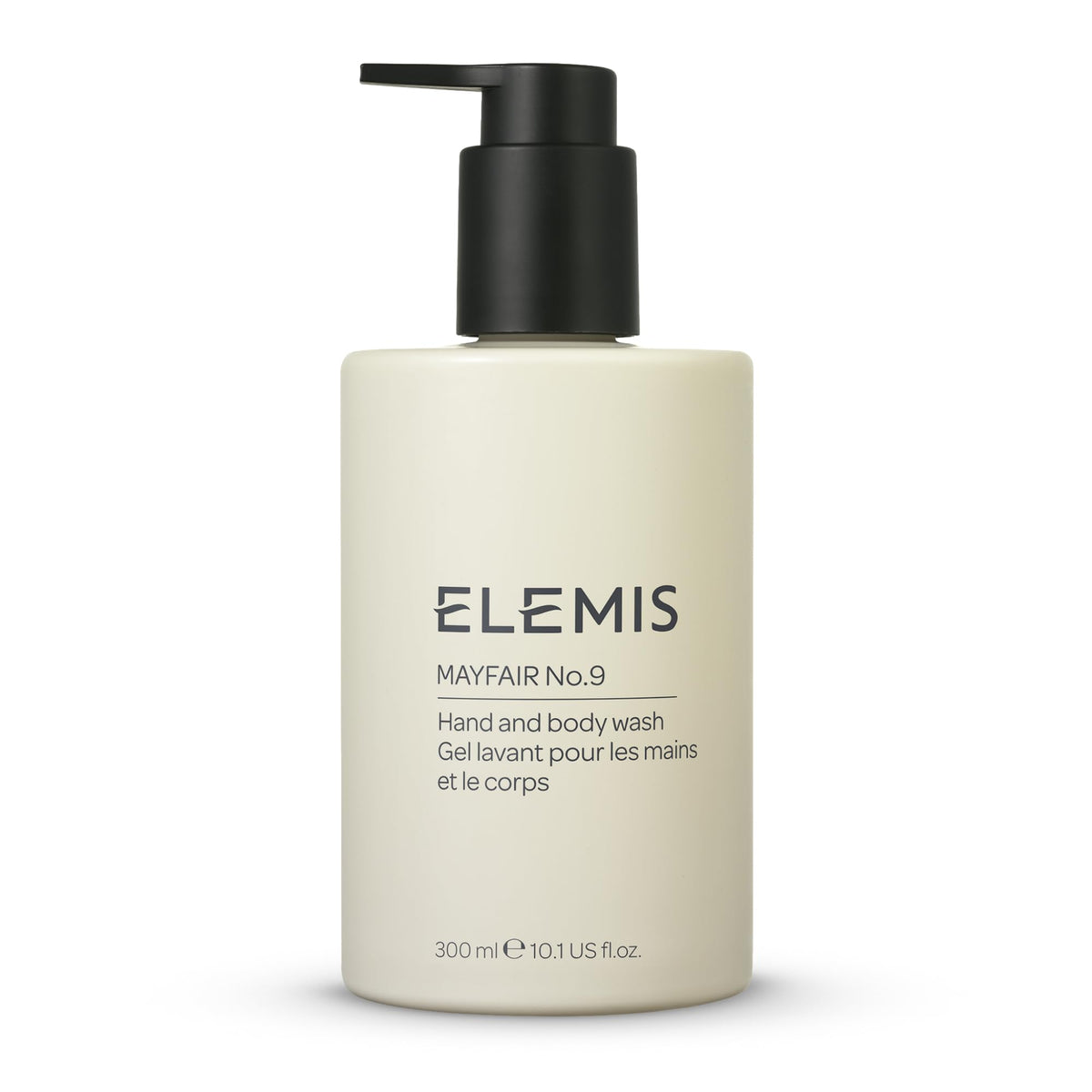 ELEMIS Mayfair No.9 bottle-front highlights eco-friendly, refillable design for sustainable cleansing
