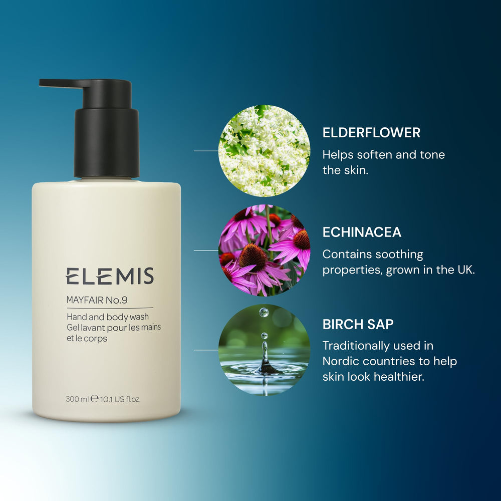 ELEMIS Mayfair No.9 hands close-up showing hydrated skin after wash