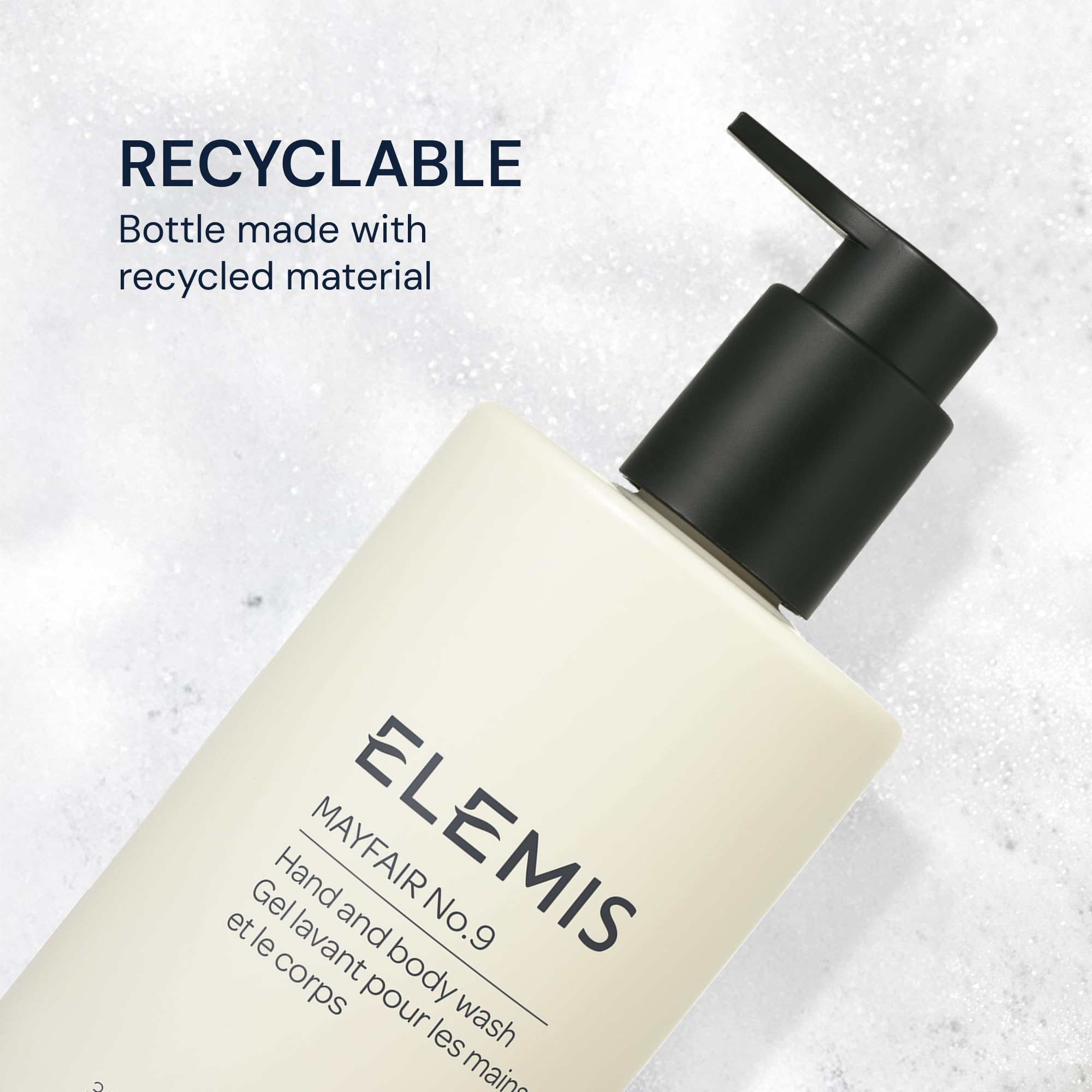 ELEMIS Mayfair No.9 refill bottle showcased for eco-conscious routines