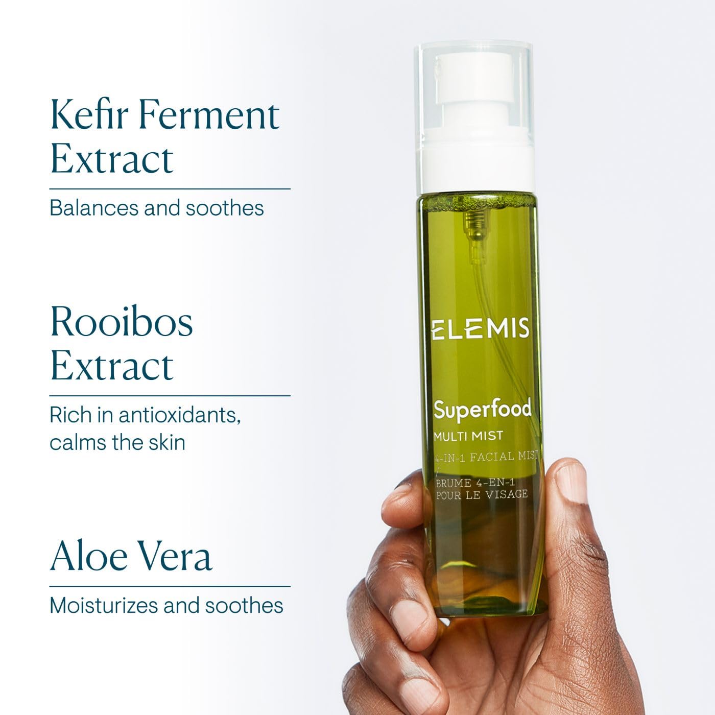 ELEMIS Multi Mist used as a makeup-ready spritz to set a look.