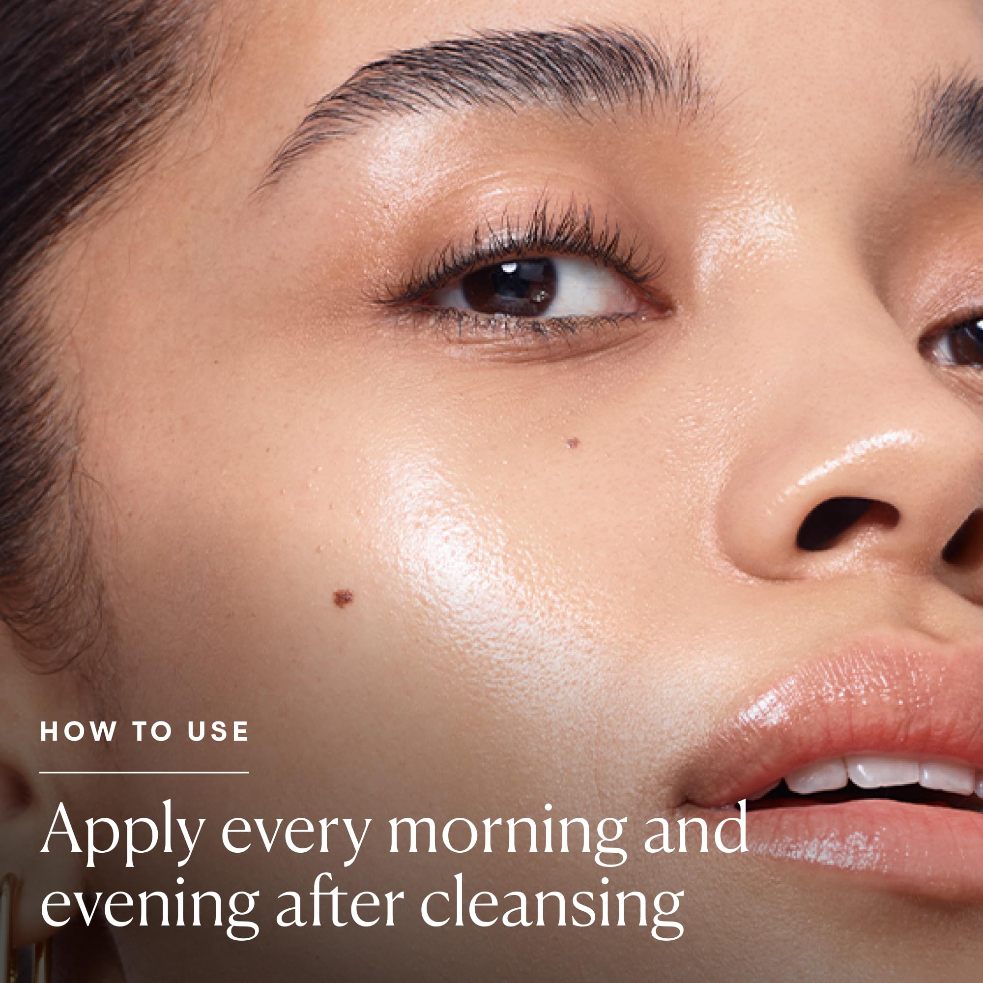 ELEMIS Neck & Décolleté Balm application tips showing easy, upward strokes for absorption.
