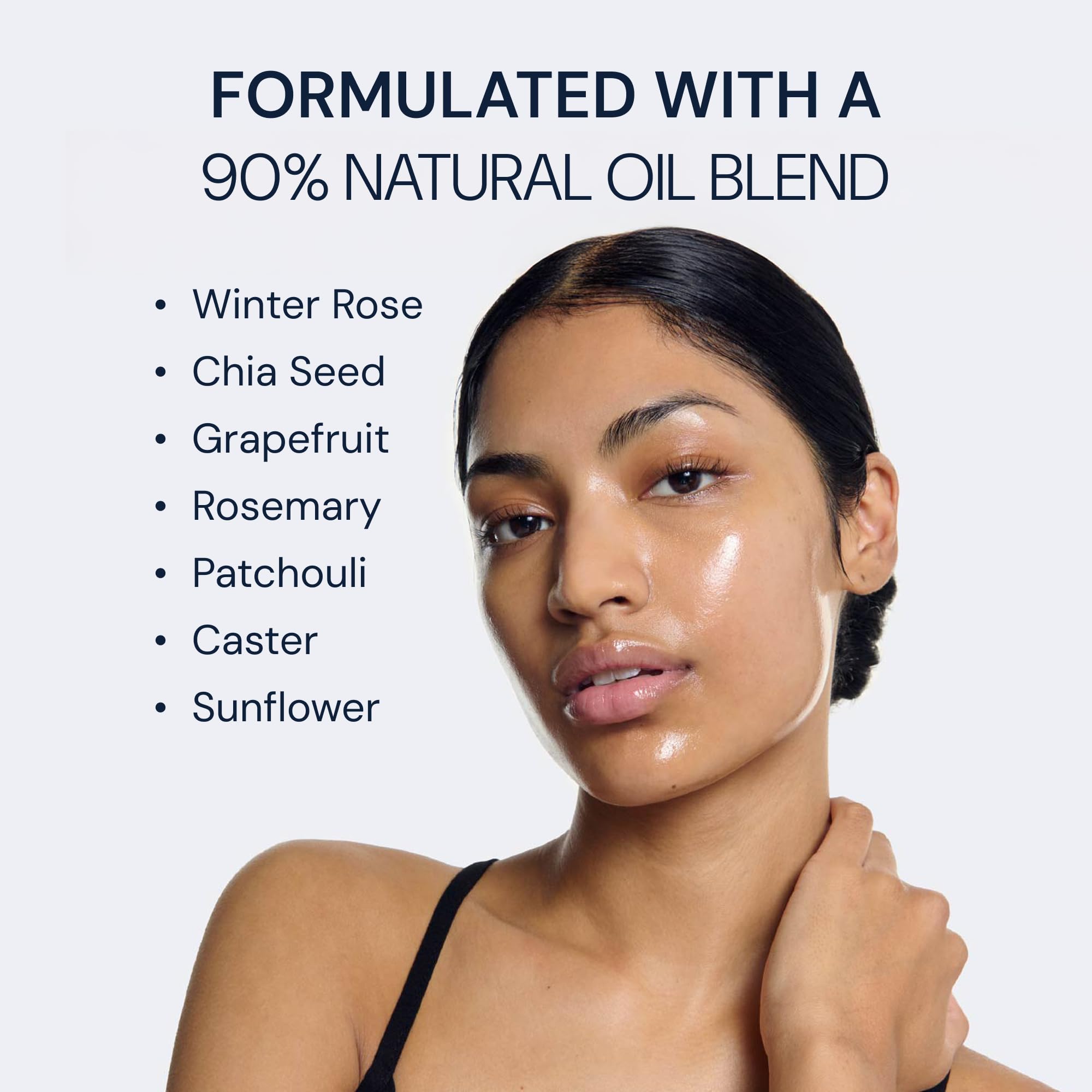 ELEMIS Nourishing Omega-Rich Cleansing Oil rinse action highlights hydrated, balanced skin.