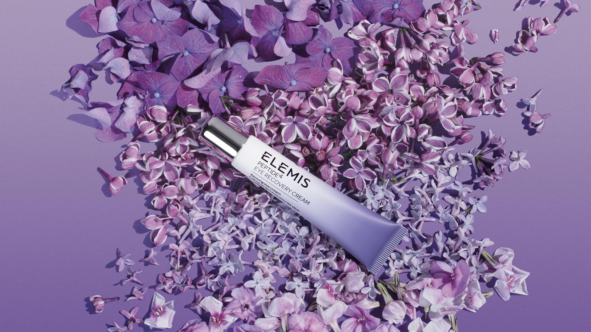 Elemis Peptide4 Eye Recovery Cream packaging shown signaling premium restoration