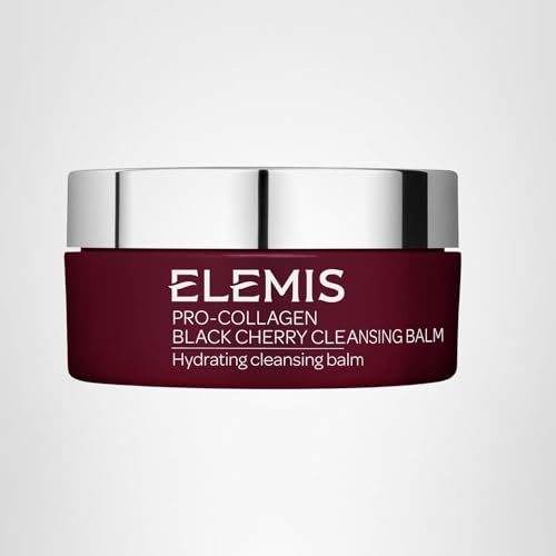 Premium 100g jar of ELEMIS Pro-Collagen Black Cherry Cleansing Balm.