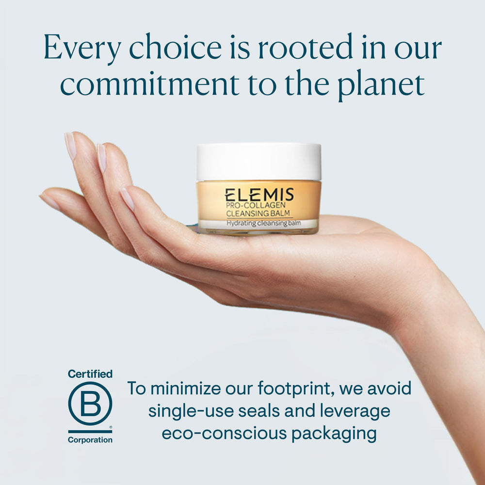 ELEMIS cleansing balm jar against soft background for daily routine.