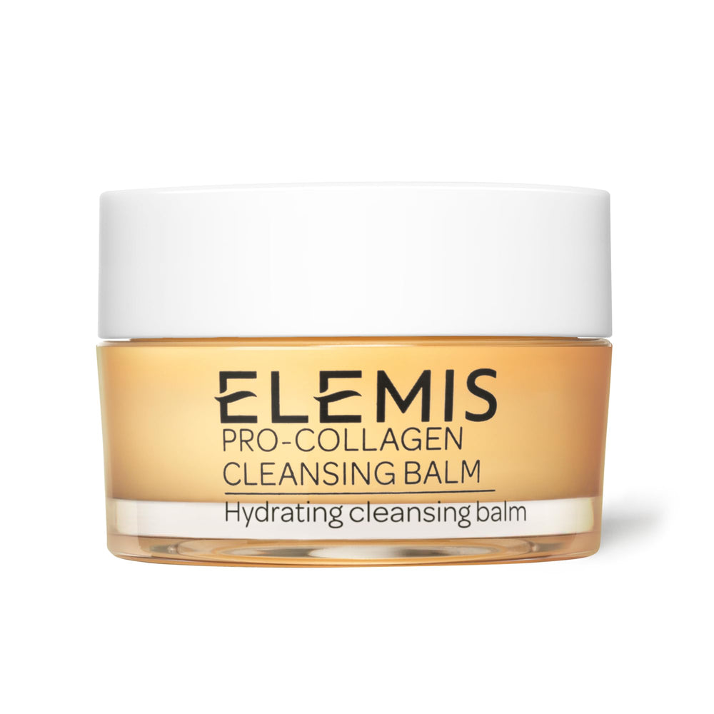 ELEMIS Pro-Collagen Cleansing Balm jar close-up for gentle makeup removal.