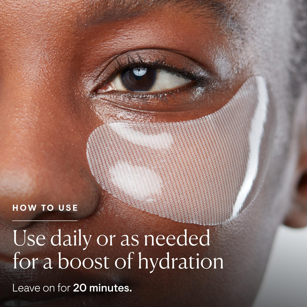 Ingredient focus on hyaluronic acid in ELEMIS Pro Collagen Eye Mask.