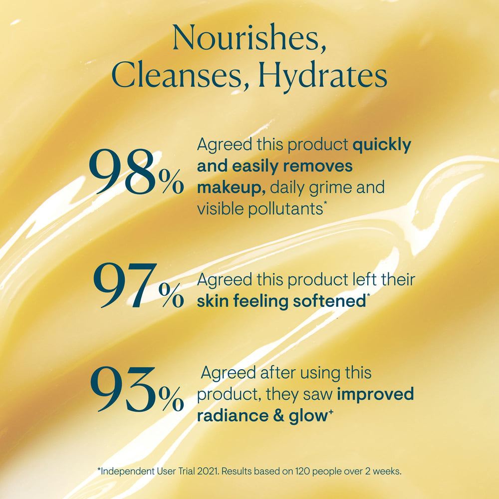 ELEMIS cleansing balm removing makeup with a damp cloth for fresh skin