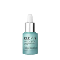 ELEMIS Pro-Collagen Future Restore Serum bottle ready for application, offering firming hydration.