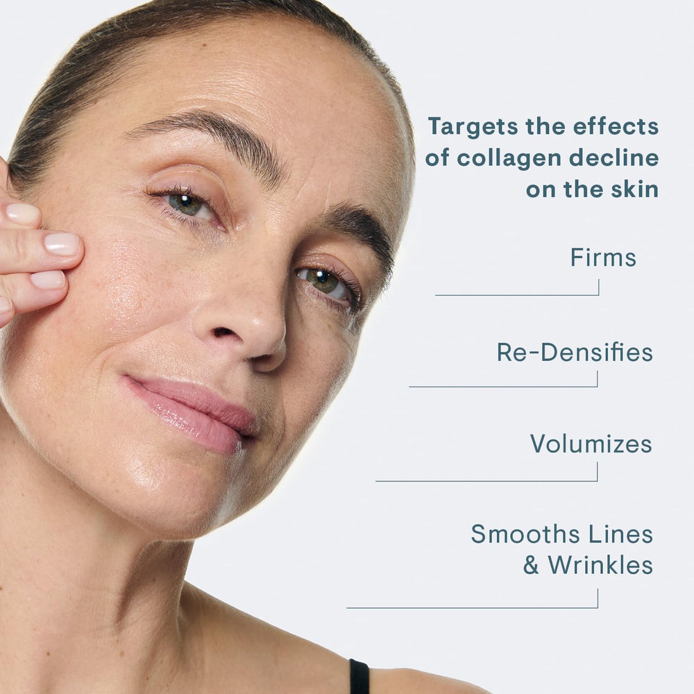 ELEMIS Pro-Collagen Future Restore Serum pump shown, enabling precise, mess-free application.