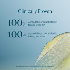 ELEMIS exfoliator massaging close-up demonstrates circular motion application on skin