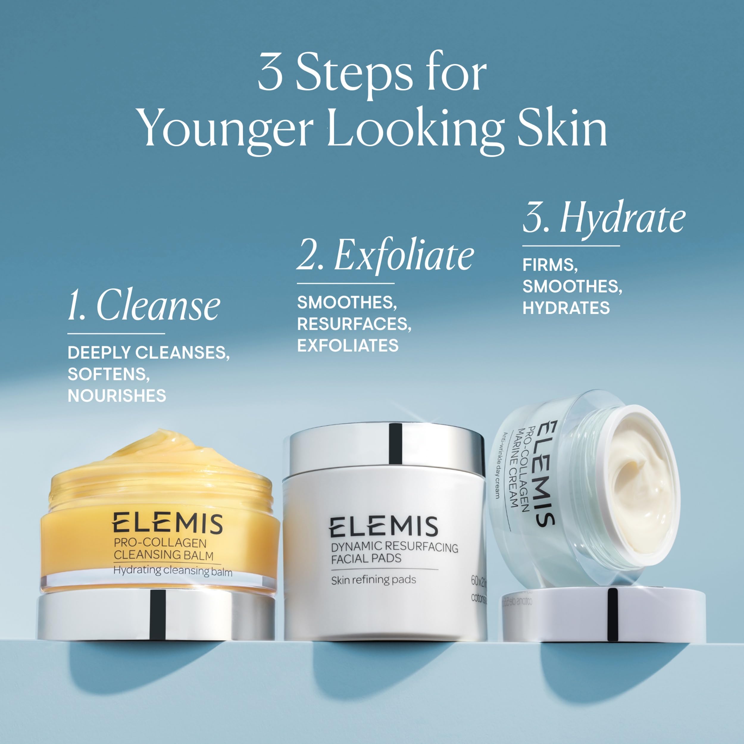 ELEMIS Pro-Collagen Marine Cream being absorbed delivering quick hydration for refreshed skin