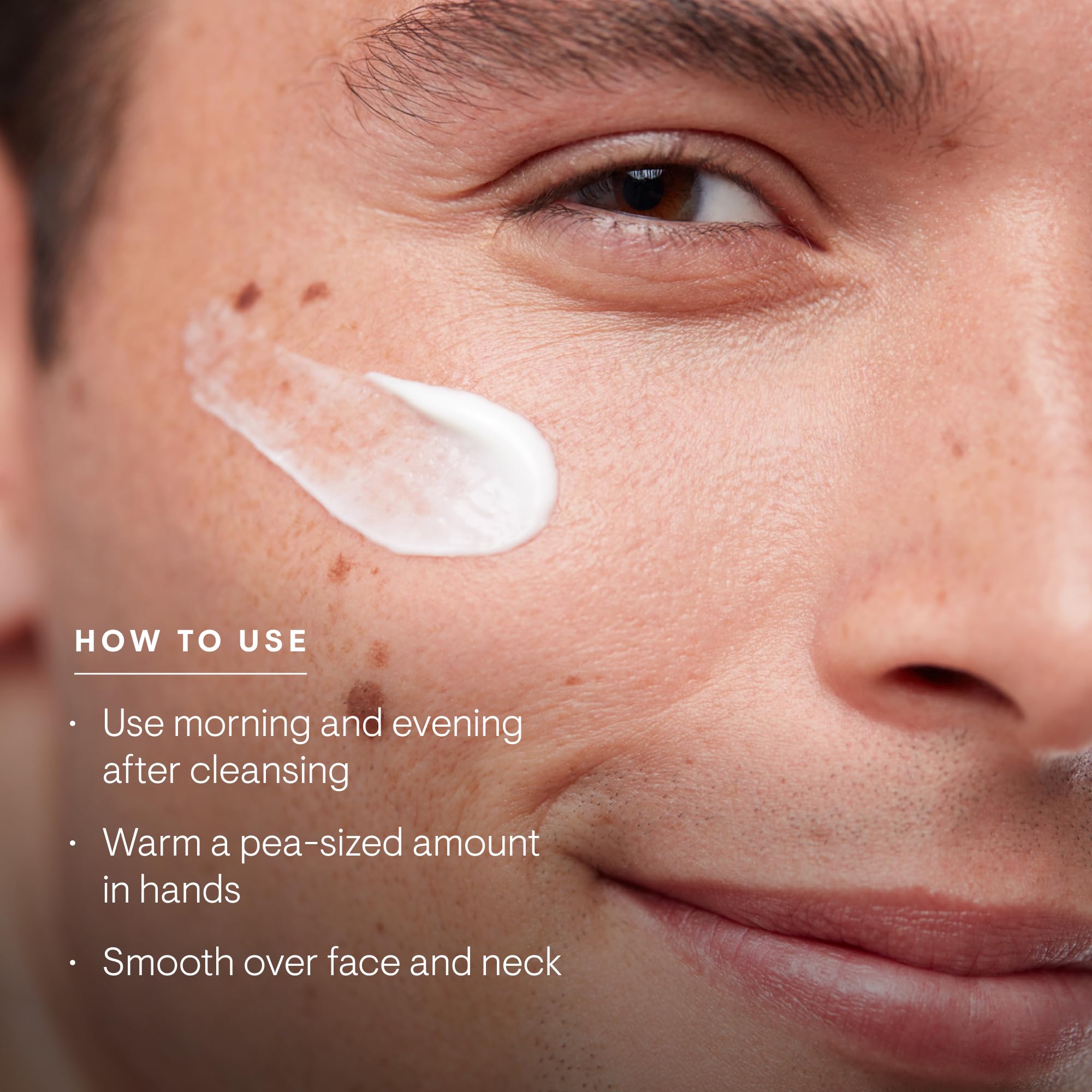 Elemis Pro-Collagen Marine Cream being massaged into skin during application demonstration.