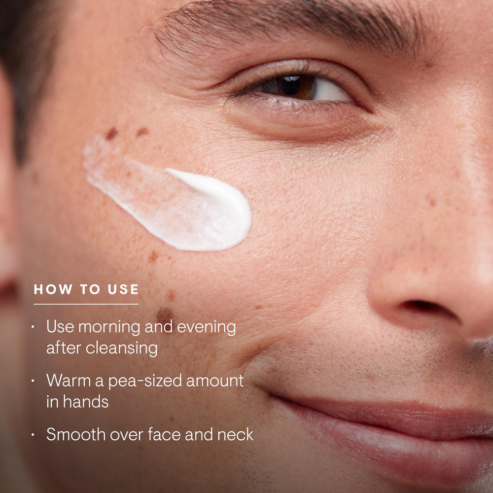 Elemis Pro-Collagen Marine Cream being massaged into skin during application demonstration.