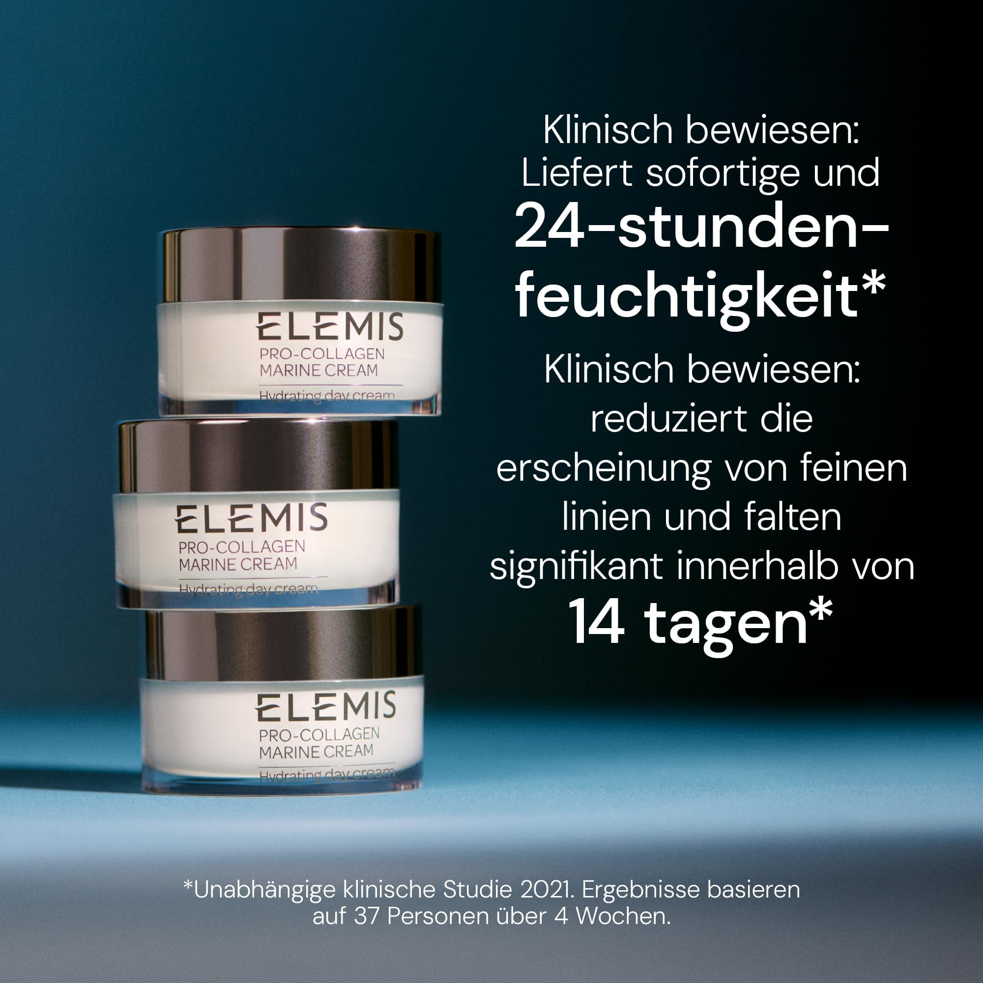 ELEMIS Pro-Collagen Marine Cream on the face during application smoothing and hydrating skin